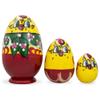 BestPysanky Set of 3 Hen and Chicks Wooden Nesting Dolls 4.75 Inches view 1