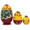 BestPysanky Set of 3 Hen and Chicks Wooden Nesting Dolls 4.75 Inches view 2