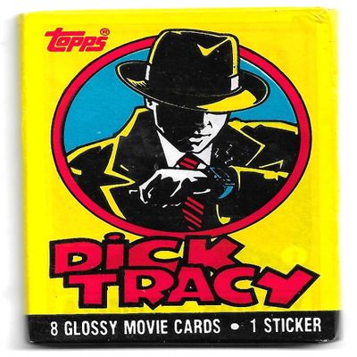 Dick Tracy Movie Glossy Cards with Sticker Trading Card Pack