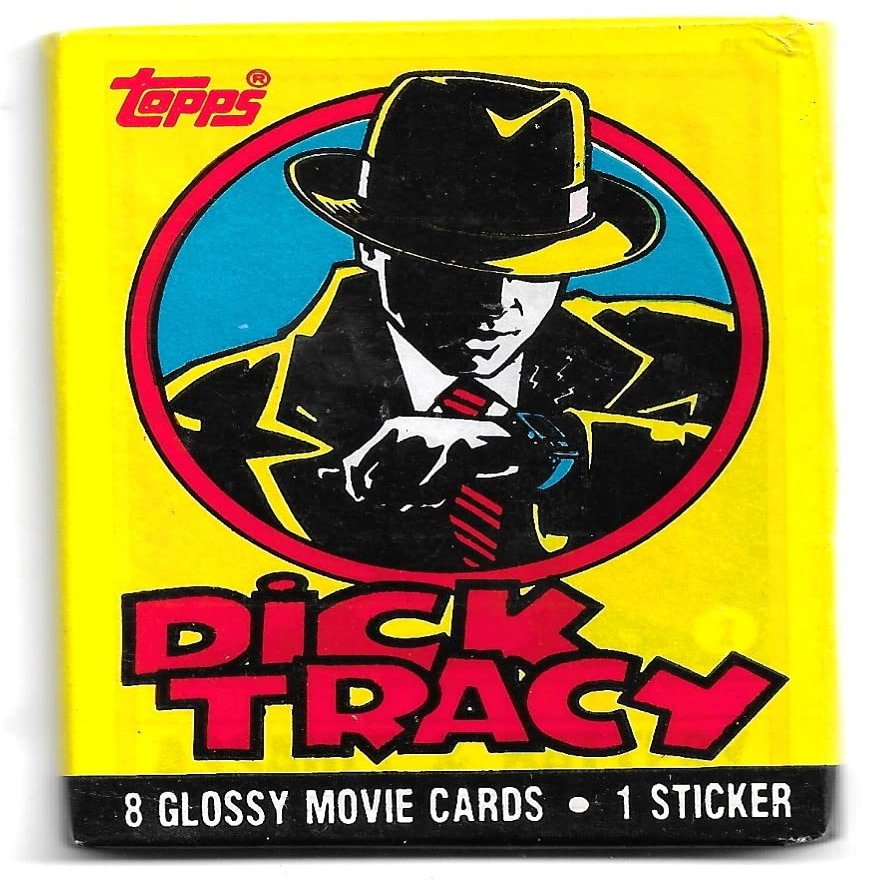 Dick Tracy Movie Glossy Cards with Sticker Trading Card Pack