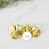 Andaz Press Personalized Chocolate Drop Labels Trio, Metallic Gold Ink, Wedding, 216-Pack, Fits Kisses, Custom Made Any Name, Not Gold Foil, Gold Stationery, Invitations, Decorations view 2