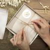 Andaz Press Personalized Chocolate Drop Labels Trio, Metallic Gold Ink, Wedding Couples Shower, 216-Pack, Fits Kisses, Custom Made Any Name view 3