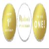 Andaz Press Personalized Chocolate Drop Labels Trio, Metallic Gold Ink, Happy 1st Birthday, 216-Pack, Fits Kisses, Custom Made Any Name view 1