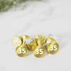 Andaz Press Personalized Chocolate Drop Labels Trio, Metallic Gold Ink, Milestone Birthday or Anniversary, 216-Pack, Fits Kisses, 60th 65th 70th Custom Made Any Number, Not Gold Foil view 2
