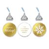 Andaz Press Personalized Chocolate Drop Labels Trio, Metallic Gold Ink, Happy Holidays, 216-Pack, Fits Kisses, Custom Made Any Name, Envelope Seals, Stationery view 1