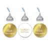 Andaz Press Personalized Chocolate Drop Labels Trio, Metallic Gold Ink, Baptism, 216-Pack, Fits Kisses, Custom Made Any Name, Not Gold Foil, Decor Decorations Stationery view 1