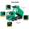 Liberty Imports Kids 14" Garbage Truck Toy, Large Friction Powered Sanitation Waste Management Truck Play Vehicle with Side Loading and Back Dump view 3