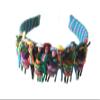 Alpakaandmore Girl Headband Peruvian Puppets Handmade 12 Figures (Blue) view 1