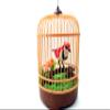 Az Import & Trading BC507E Singing & Chirping Bird in Cage - Realistic Sounds & Movements Red - 10.5 x 7 in. view 1