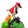 Az Import & Trading BC507E Singing & Chirping Bird in Cage - Realistic Sounds & Movements Red - 10.5 x 7 in. view 2