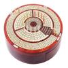 10" Round Shape 3 Tracks Continuous Cribbage Board and Box in Bloodwood/Maple with Score Marking Fields for Skunks, Corners, Won Games, High Hand and Points - House of Cribbage view 4