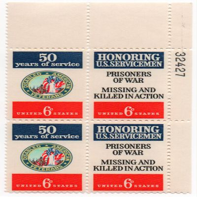 1970 6 Block Of 4 Scott #1421 & #1422