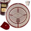 11.6" Oval Shape 4 Tracks Continuous Cribbage Board/Box Bloodwood/Maple + Score Marking Fields for Skunks, Corners, Won Games, High Hand & Points view 1