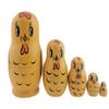 Winterworm Cute Lovely Animal Mini Yellow Chicken Handmade Wooden Russian Nesting Dolls Matryoshka Dolls Set 5 Pieces for Kids Toy Birthday Kids Room Decoration view 3