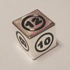 1x Command Zone Metal Dice Silver Color/for Commander EDH Tiny Leaders Magic: The Gathering MTG Die view 1