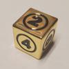 1x Command Zone Metal Dice, Gold Color/for Commander EDH Tiny Leaders Magic: The Gathering MTG Die view 2