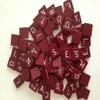 Maroon Wood Letter Tiles Set 100 Tiles ~ Game Replacement, Scrapbooking, Crafts, Messages, Etc. view 1