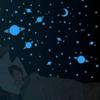 Universe Sticker  150 Blue Glow in The Dark Stars and Planets view 2