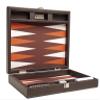 13-inch Premium Backgammon Set - Travel Size - Dark Brown Board view 1
