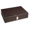 13-inch Premium Backgammon Set - Travel Size - Dark Brown Board view 2