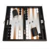 13-inch Premium Backgammon Set - Travel Size - Black Board, White and Rum Points view 3