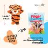 20-Piece Story Time Finger Puppets Set - Cloth Velvet Puppets - 14 Animals and 6 People Family Members view 2