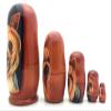 Dog Yorkshire Terrier Puppy Nesting Dolls Russian Hand Made 5 Piece Matryoshka Set Yorkie 7 inch Tall view 2