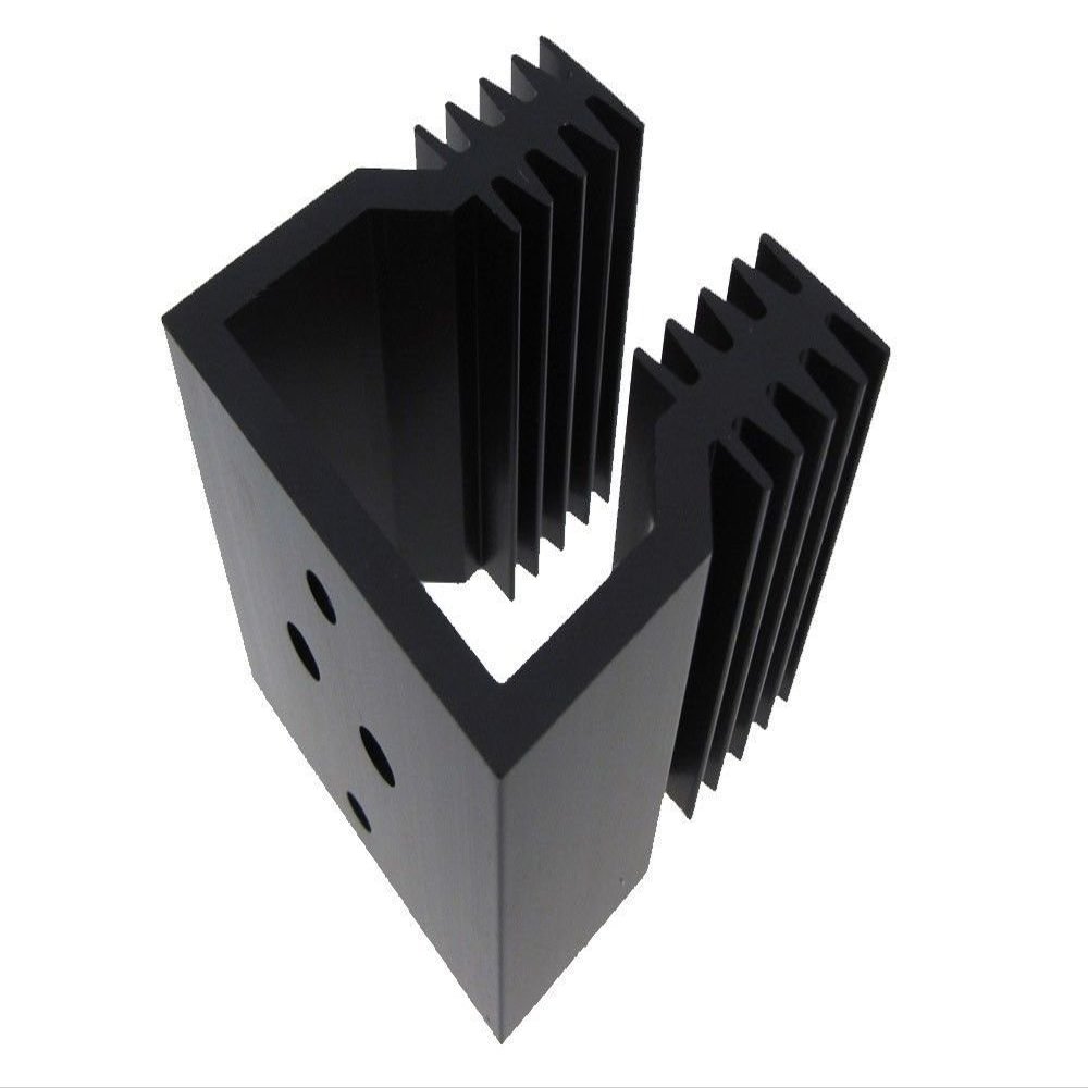 454446mm Aluminum Heat Sink - Black