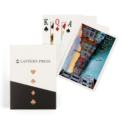 Lantern Press Venice, Italy, Canal View, 52 Playing Cards for Adults, Poker Size Card Deck