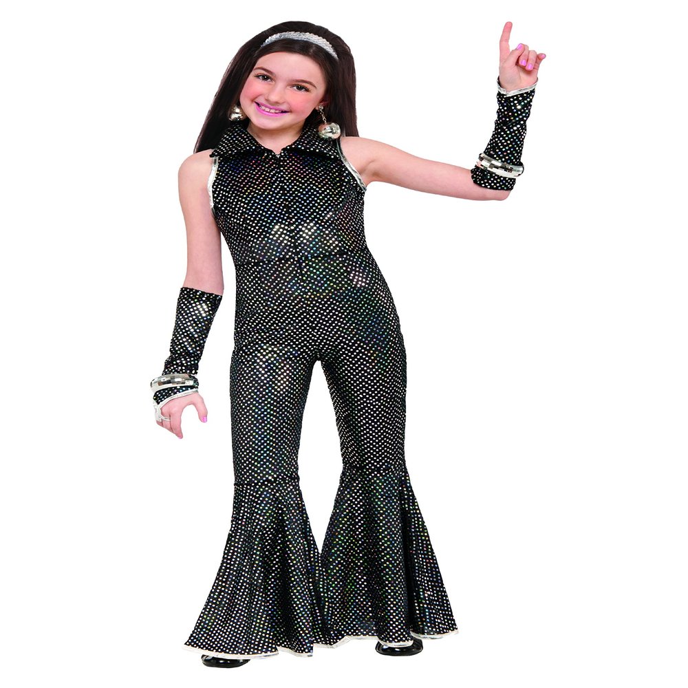 Rubies Disco Jumpsuit Costume for Kids, Girl's Small