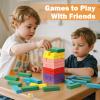 Lewo Wooden Stacking Board Games Building Blocks for Kids Boys Girls- 48 Pieces view 2