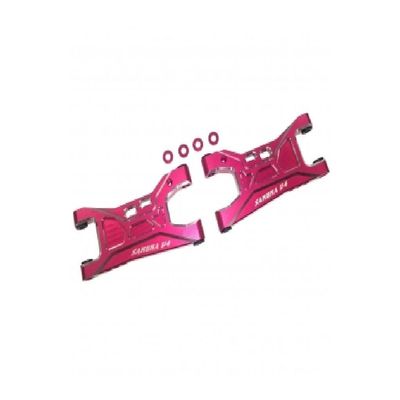 3Racing Sakura D4 Aluminum Rear Lower Suspension Arm 2 pcs Pink #SAK-D4805