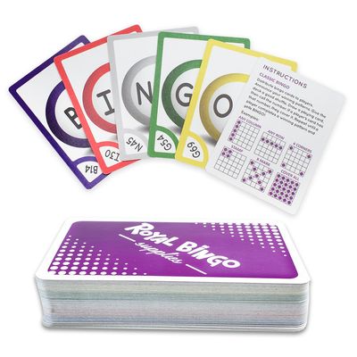 Royal Bingo Regular Calling Cards - Pack of 81 - High Visibility Font, 3.5" x 2.5" per Card-Replacement for Raffle and Balls