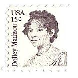 1980 Dolley Madison 15 Cents Very Small US Postage Stamp Scott #1822