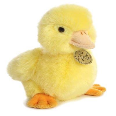 Aurora Adorable Miyoni Tots Duckling Stuffed Animal - Lifelike Detail - Cherished Companionship - Yellow 7.5 Inches