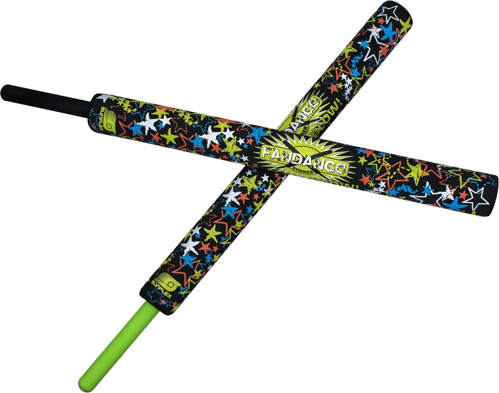 Fandango Striker Sticks - Foam Sparring Sticks for Athletic Training Workout and Recreational Use - Outdoor Sports Activity Game - Set of Two with Storage Drawstring Bag Included