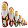 Winterworm 8pcs Cutie Lovely Red Santa Claus WIthink White Big Beard Nesting Dolls Matryoshka Russian Doll Popular Handmade Kids Girl Toy view 1