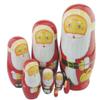 Winterworm 8pcs Cutie Lovely Red Santa Claus WIthink White Big Beard Nesting Dolls Matryoshka Russian Doll Popular Handmade Kids Girl Toy view 3