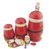 Winterworm 8pcs Cutie Lovely Red Santa Claus WIthink White Big Beard Nesting Dolls Matryoshka Russian Doll Popular Handmade Kids Girl Toy view 4