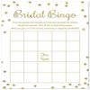 MyExpression.com 24 Cnt Bridal Shower Bingo Cards (Faux Gold Glitter on White) view 2