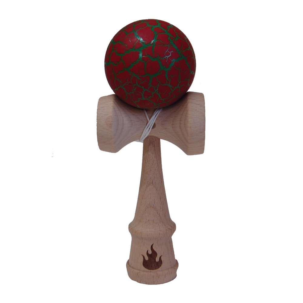 Green/Red Crackle Kendama