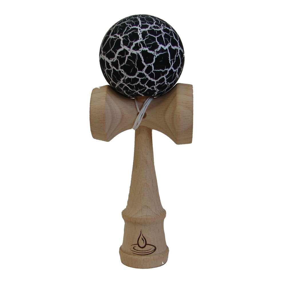 White/Black Crackle Kendama