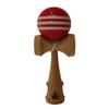 Triple Red/White Stripe Kendama view 1