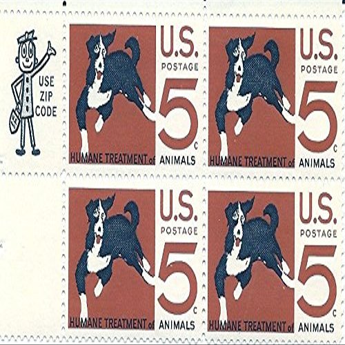 1966 Humane Treatment Of Animals 5 Cent US Postage Stamp Block Of 4 MNH Scott #1307