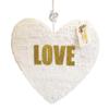 17" White Heart Pinata Love Glitter Accent great for Anniversary, Wedding, Bridal Shower 20th 30th 40th Bday Decoration view 1