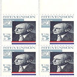 1965 Stevenson 5 Cent US Postage Stamp Block Of 4 MNH Scott #1275