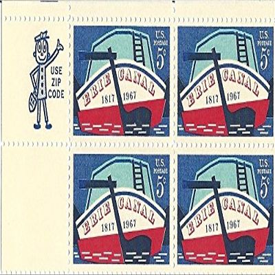 1967 Erie Canal 5 Cent US Postage Stamp Block Of 4 MNH Scott #1325
