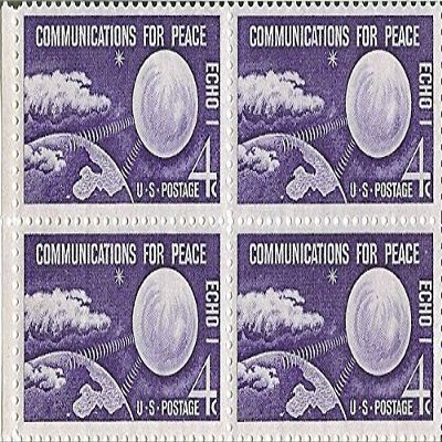 1960 Echo 1 US Postage Stamp 4 Cent Block Of 4 MNH Scott #1173