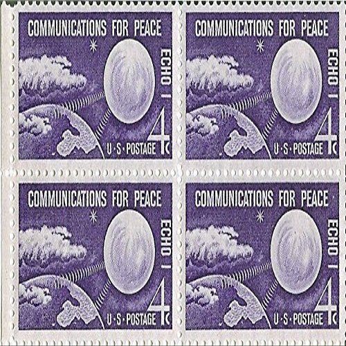 1960 Echo 1 US Postage Stamp 4 Cent Block Of 4 MNH Scott #1173
