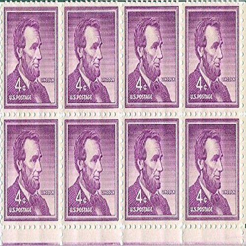 1954 Lincoln 4 Cent Purple US Postage Stamp Block Of 8 MNH Scott #1036